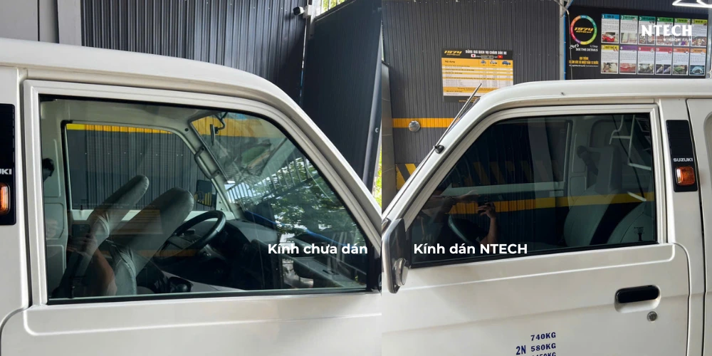 Dán phim cách nhiệt xe tải NTECH