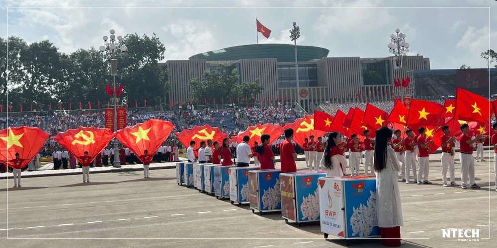 NTECH tài trợ cho tiết mục thả chim bồ câu trong sự kiện Quốc Khánh A80