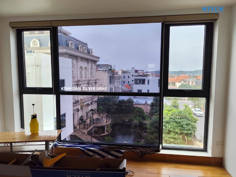 Màu kính sau khi dán SILVER GRAY