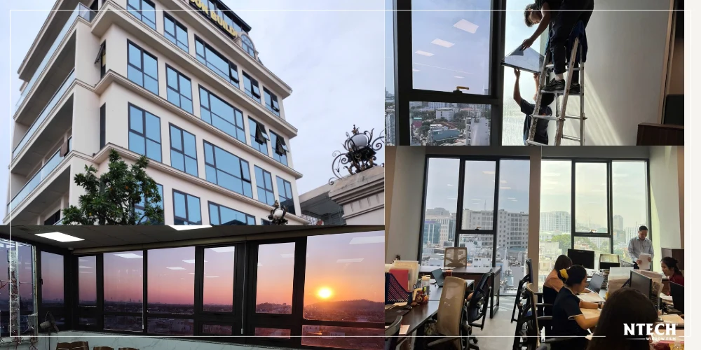 Dán phim cách nhiệt tòa nhà văn phòng tại Hải Phòng