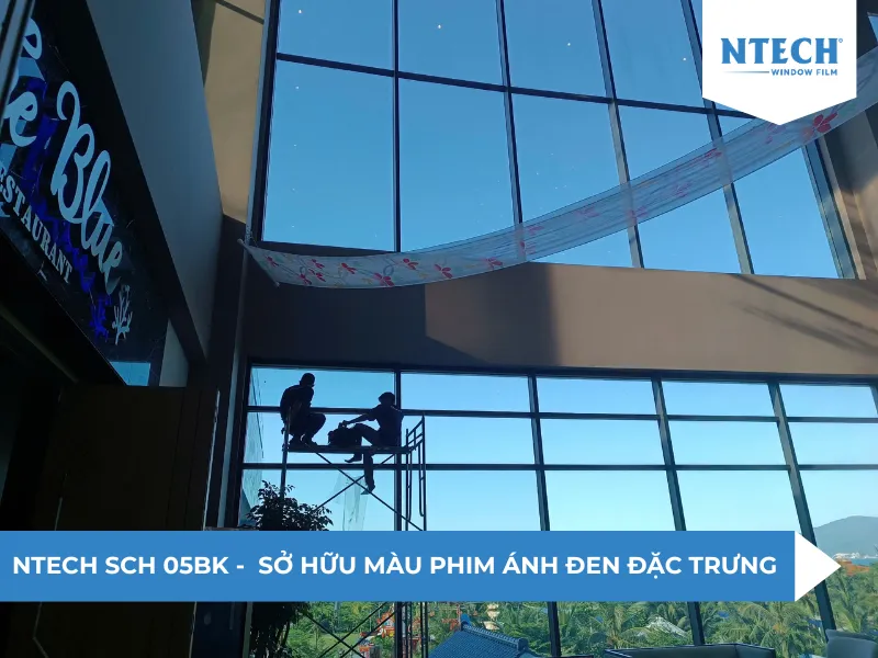 NTECH SCH 05BK mã phim cách nhiệt chống nóng nhà kính phù hợp hướng Tây
