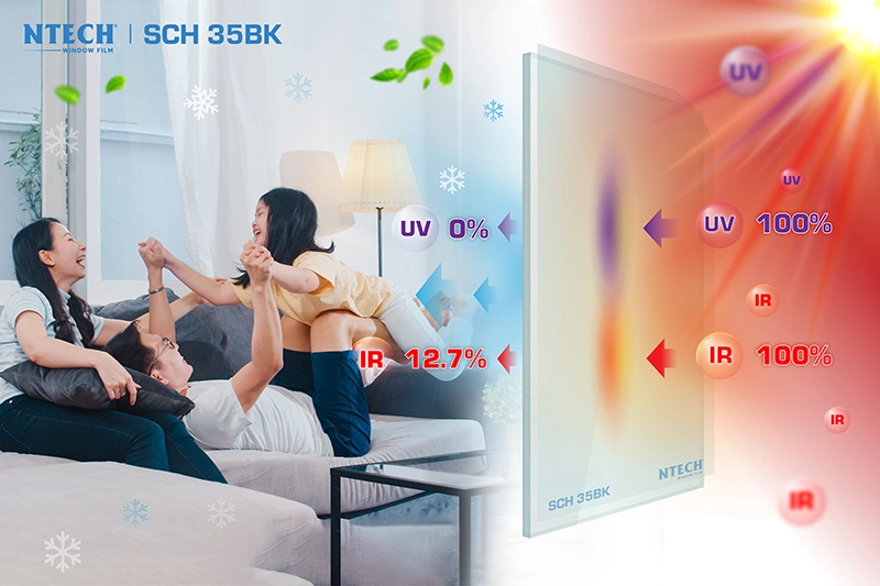Kính nhà kính/Chung cư: Cần view trong trẻo, giảm chói | Phim cách nhiệt NTECH có tốt không? Đánh giá chi tiết từ chuyên gia