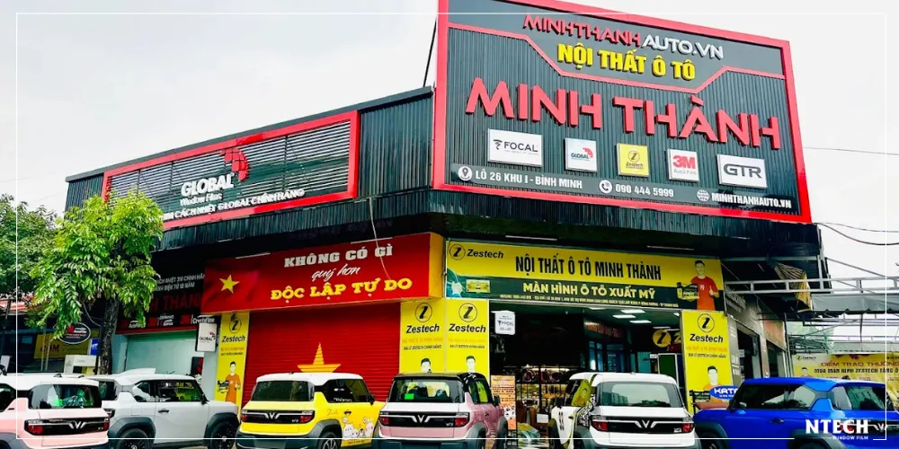 Minh Thành Auto - Địa chỉ dán phim cách nhiệt NTECH chính hãng tại Thanh Hóa