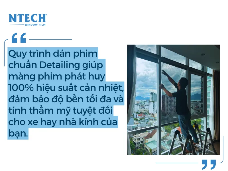 Quy trình thi công dán phim NTECH chuẩn kỹ thuật tại ntechfilm.com.vn