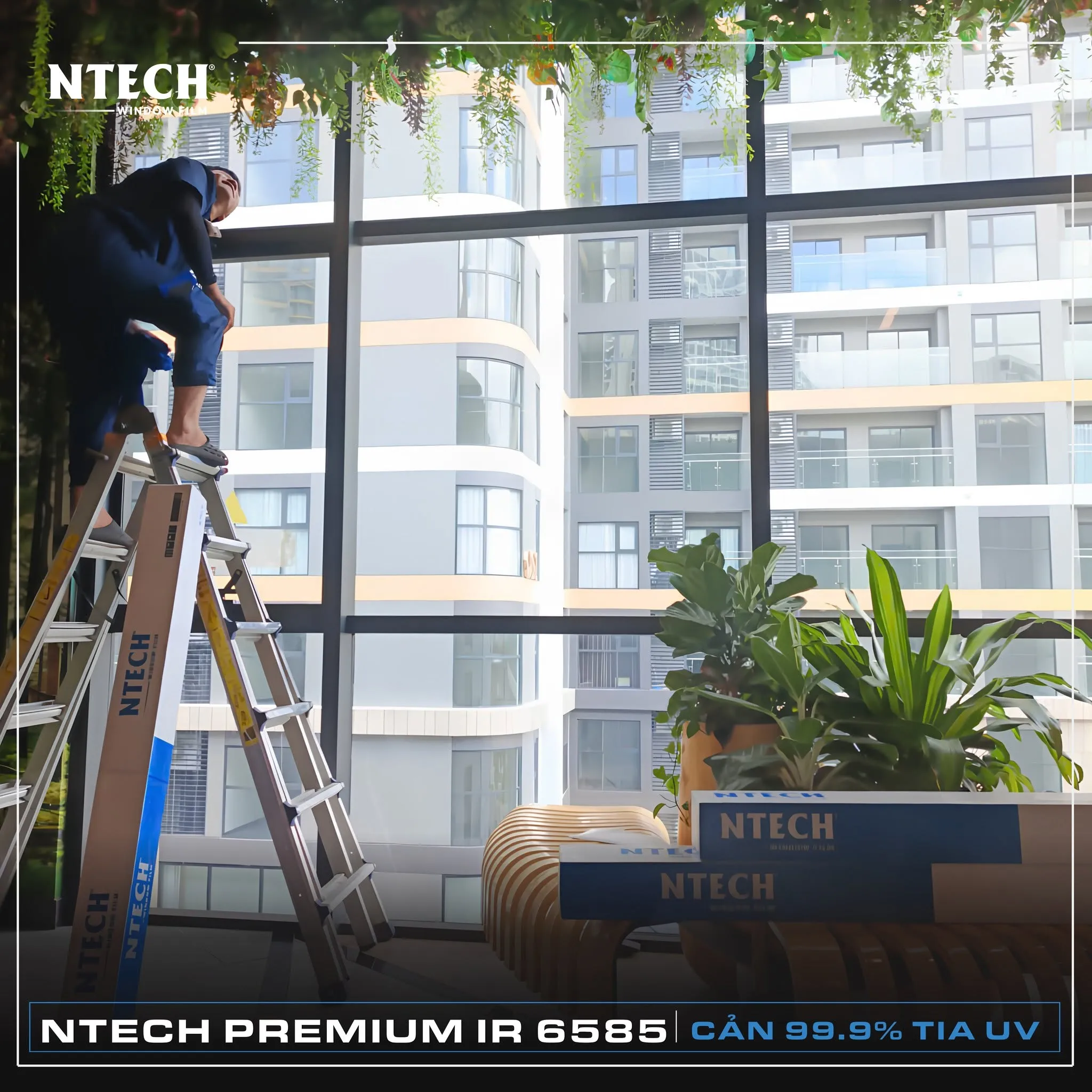 Phim phún xạ kim loại NTECH PREMIUM IR 6585 - Độ trong suốt tuyệt đối | Top 5 mã phim cách nhiệt cửa kính trong suốt cản nhiệt đỉnh cao cho nhà kính
