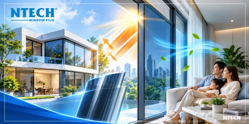 Dán cách nhiệt cửa kính chống nóng hiệu quả tiết kiệm điện cho nhà ở