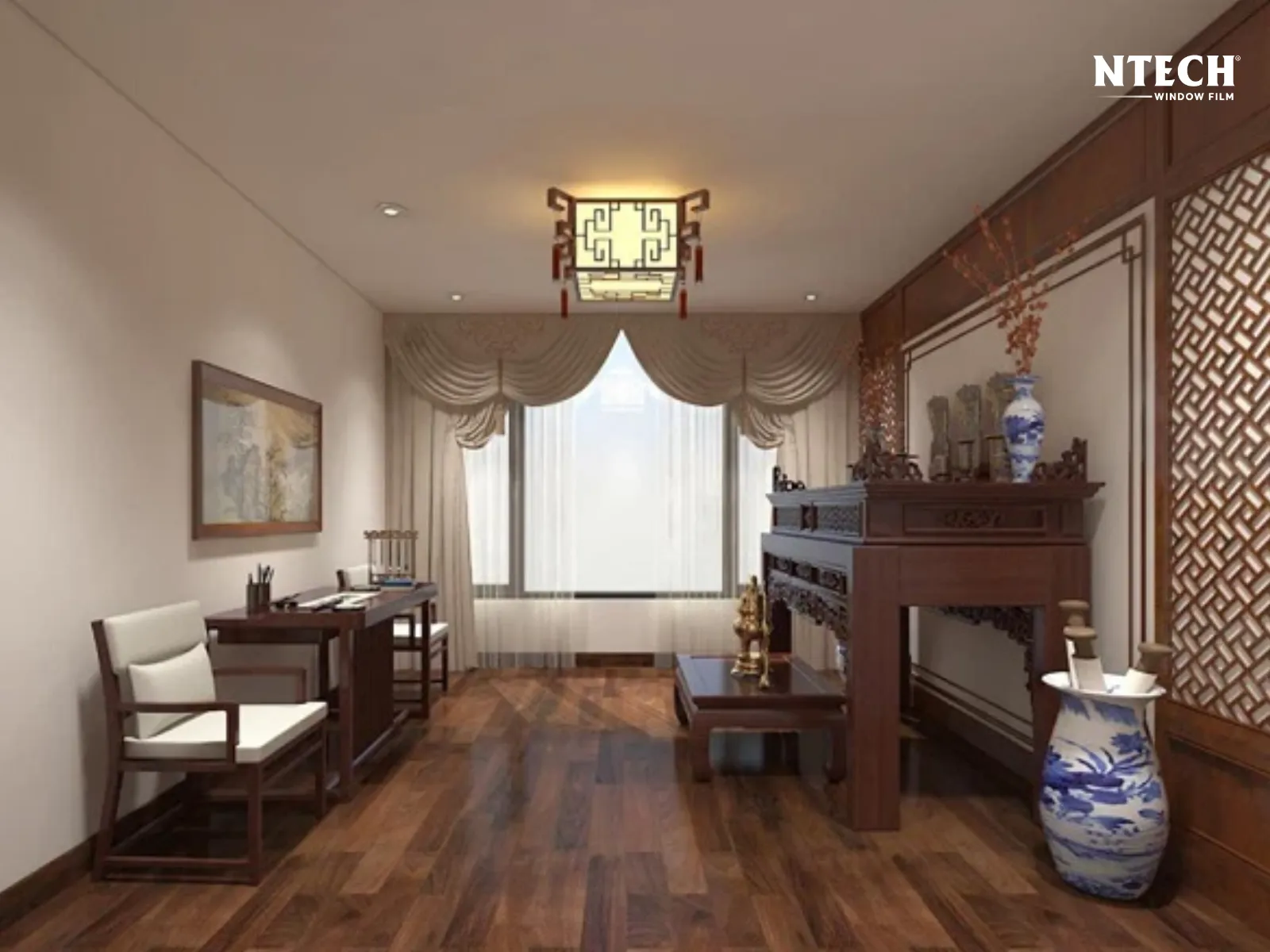 Lý do nên sử dụng giấy dán cửa kính phòng thờ chuẩn phong thủy | Giấy dán cửa kính phòng thờ chuẩn phong thủy tạo sự trang nghiêm và riêng tư