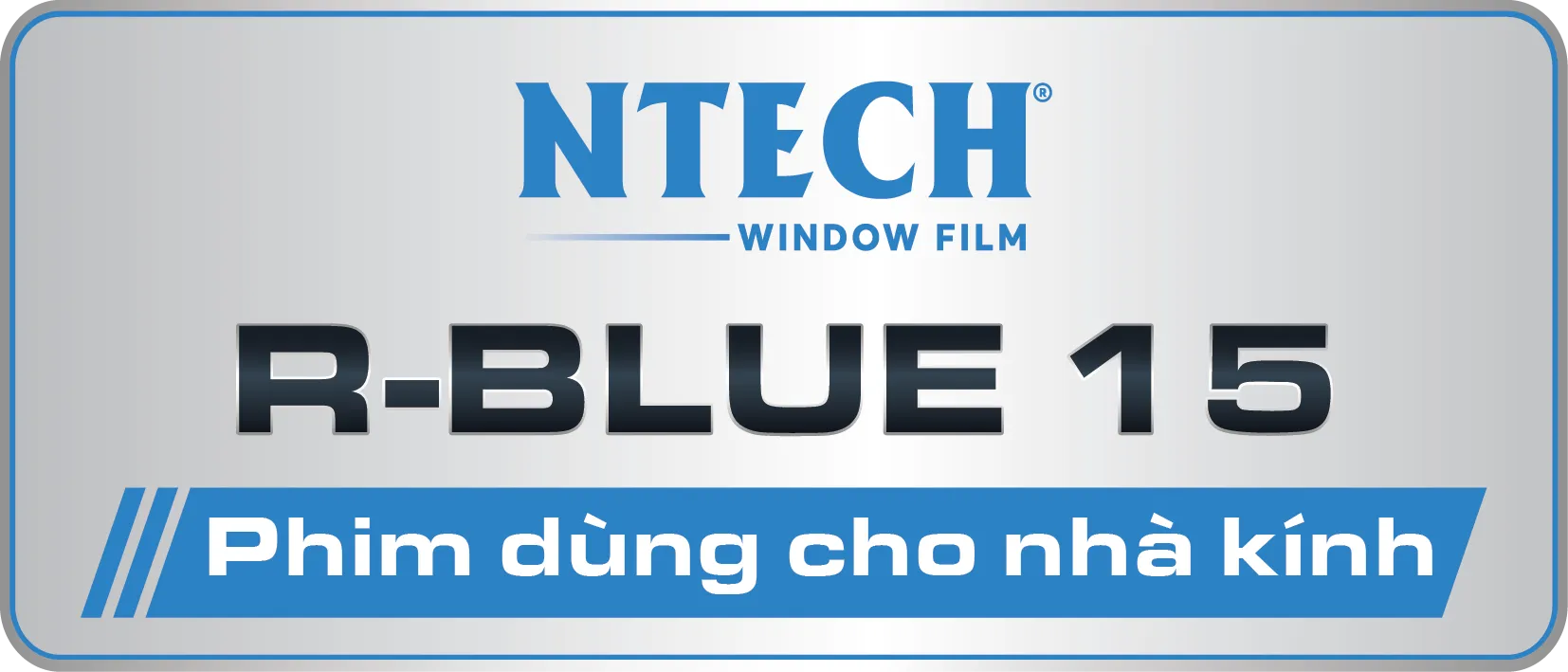 Mã 3 - NTECH R-BLUE 15: Sắc xanh biển hiện đại cho vách kính tòa nhà |. Top 5 decal dán kính phản quang chống nắng tốt cho nhà kính