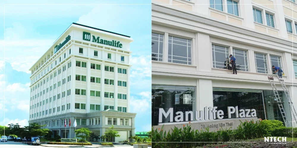Dán phim cách nhiệt tại tòa nhà Manulife